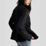 New Chinese Style Peplum Waist Jacket for Women