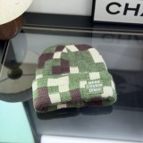 40% Wool Letter Knit Beanie Double-Layer Thickened Warm Hat