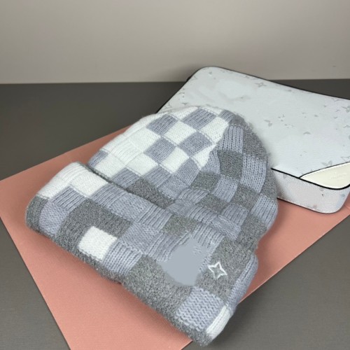 40% Wool Letter Knit Beanie Double-Layer Thickened Warm Hat