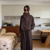 New Long Sleeve Cardigan Casual Solid Color Pants Set