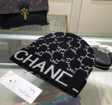 Cotton Blend Trim Knit Beanie