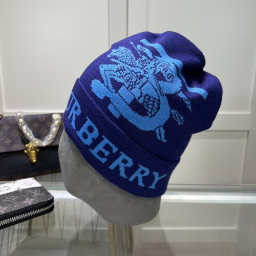 Cotton Blend Trim Knit Beanie
