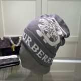 Cotton Blend Trim Knit Beanie