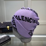 Cotton Blend Trim Knit Beanie