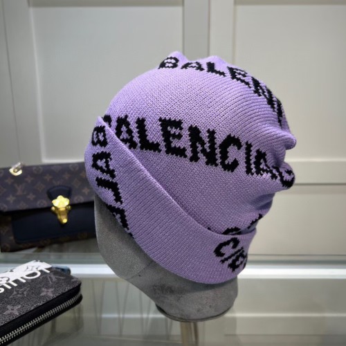 Cotton Blend Trim Knit Beanie