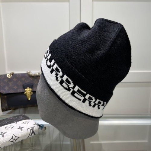 Cotton Blend Trim Knit Beanie
