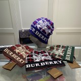 Cotton Blend Trim Knit Beanie
