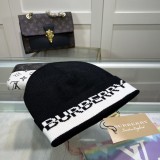 Cotton Blend Trim Knit Beanie
