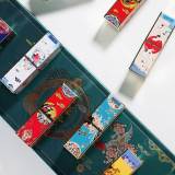Chinese Classical Style Relief Carving Flower Lipstick Set (8 Pcs)