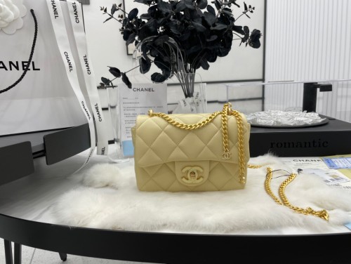 Chanel Beige Flap Bag