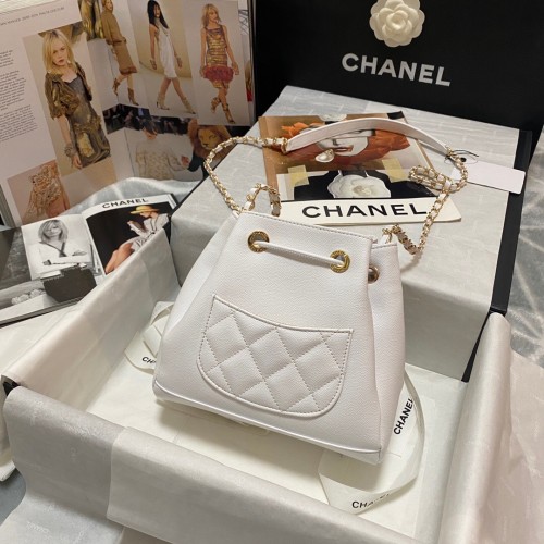 Chanel Always Miss Him White Bucket Bag