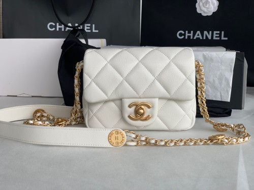 Chanel White Chain Bag