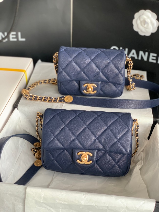 Chanel Blue Chain Handbag