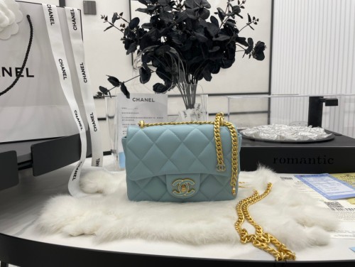 Chanel Blue Flap Handbag