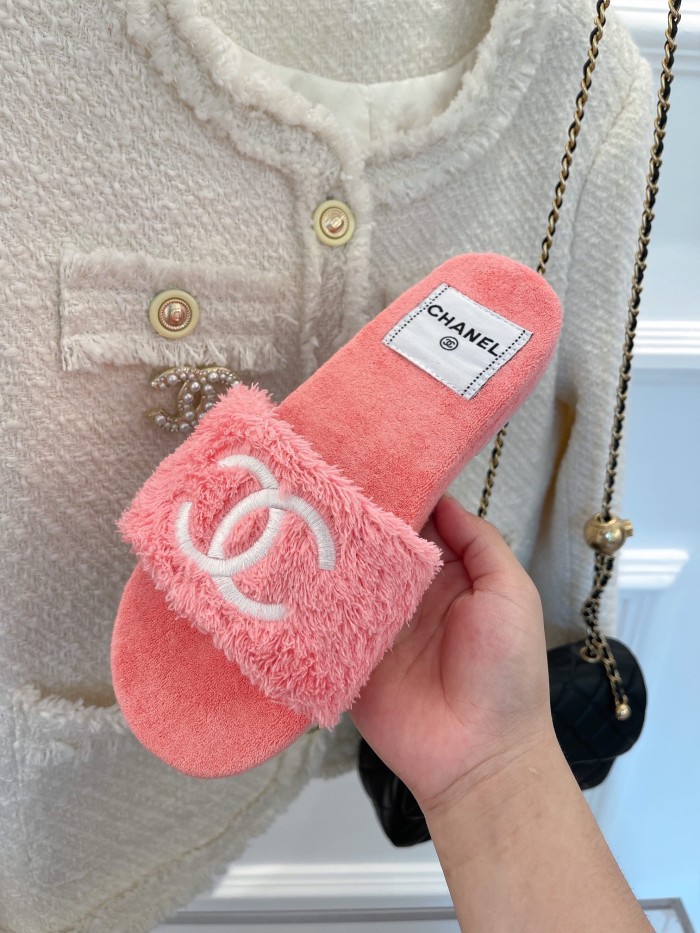 Chanel Cotton Slippers