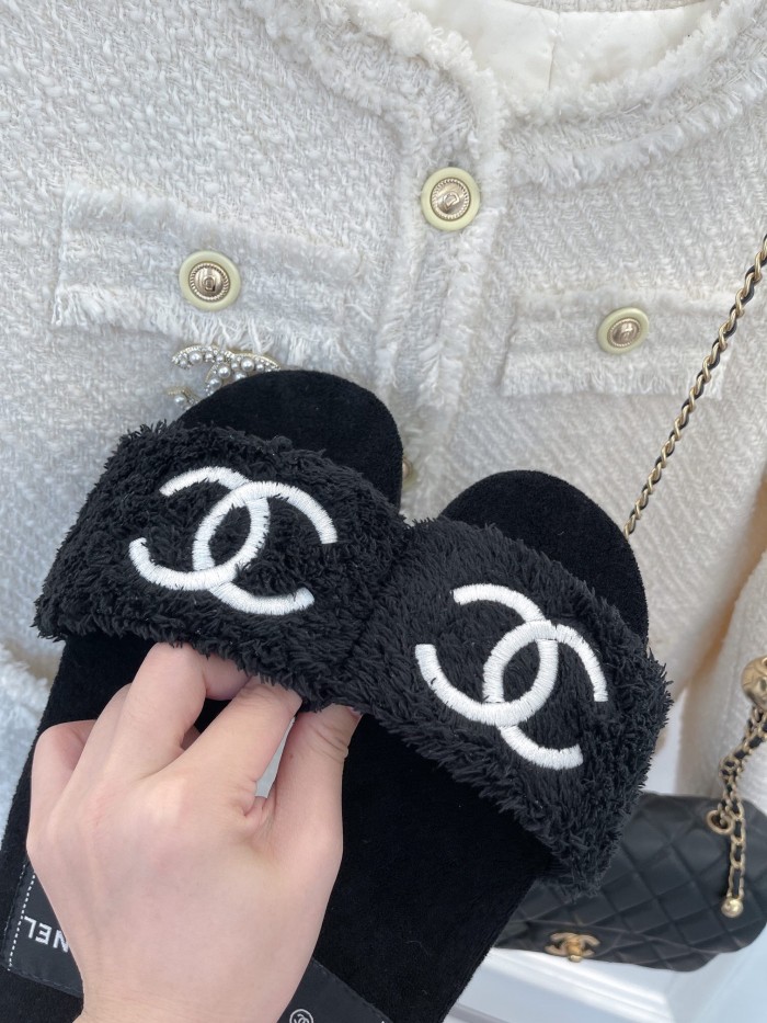 Chanel Cotton Slippers