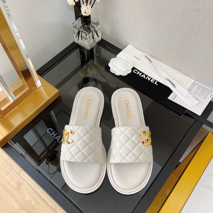 Chanel Leather Slippers