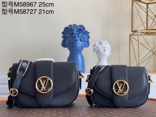 Louis Vuitton Black Soft Calf Leather Handbag