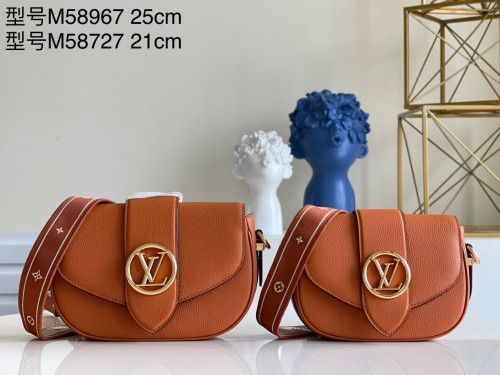 Louis Vuitton Brown Soft Calf Leather Handbag