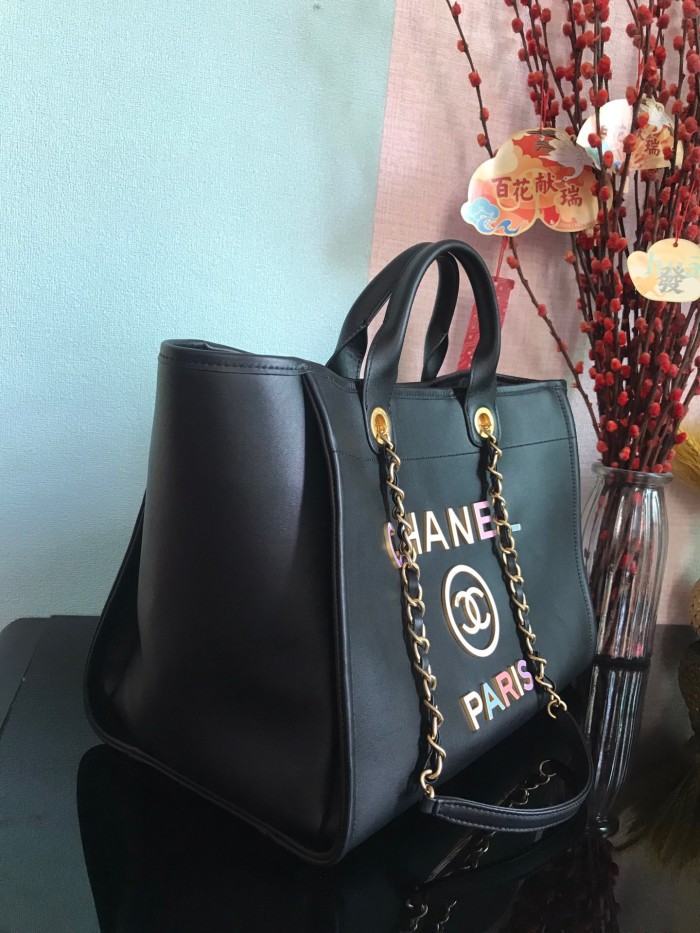 US$ 392.00 - Chanel Black Leather Shopping Tote Bag - www.heybrandmall.ru