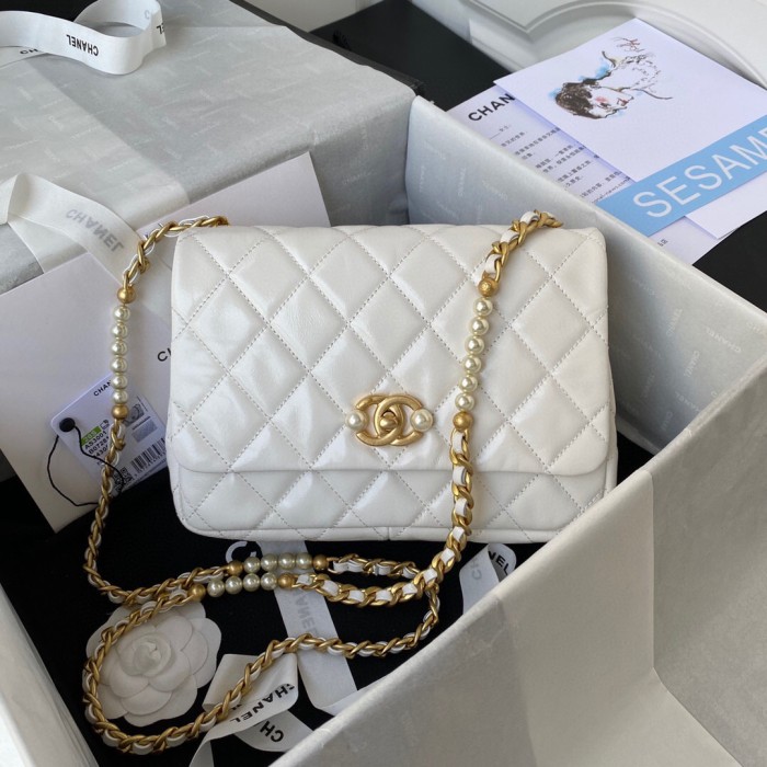 US$ 328.00 - Chanel White Pearl Flap Bag - www.heybrandmall.ru