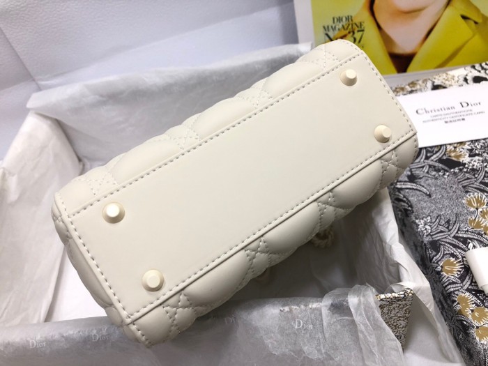 Lady Dior White Bag Small Size 17CM