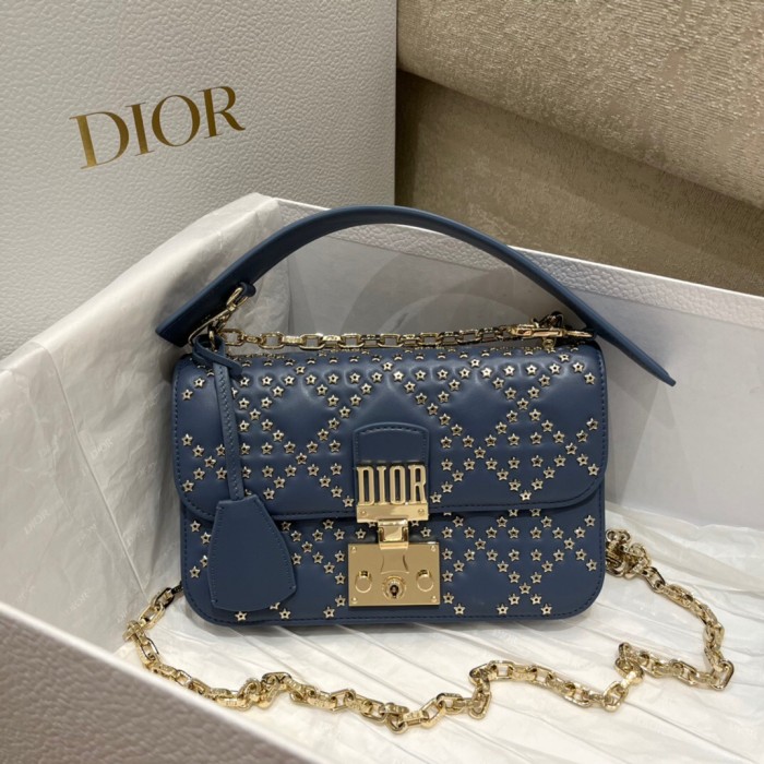 CD Dior Addict Classic Blue Chain Bag