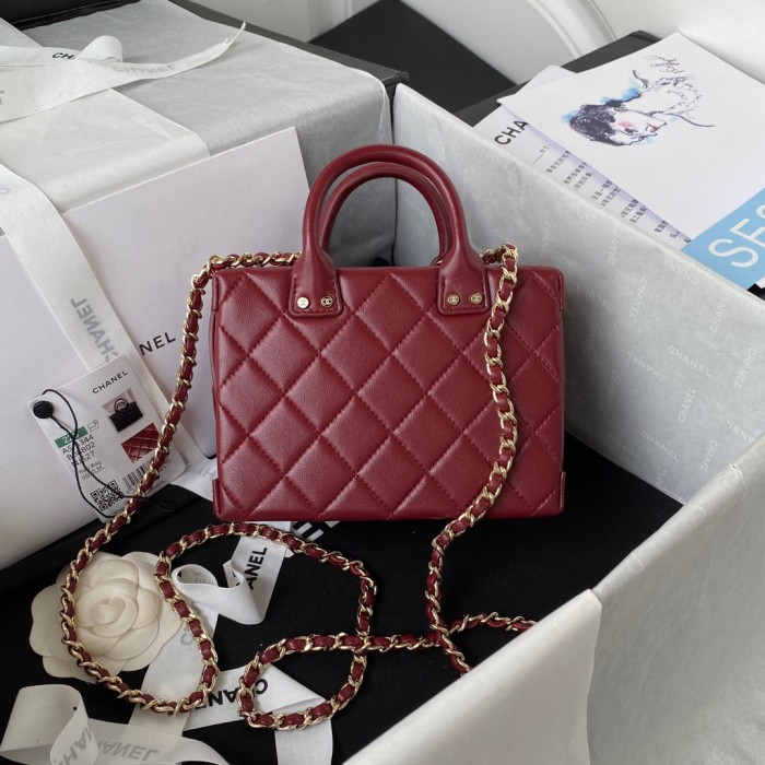 Chanel Red Make Up Bag