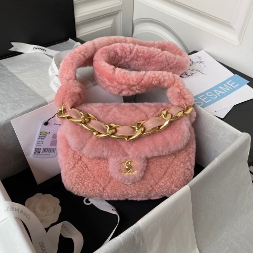 Chanel Pink Wool Bag