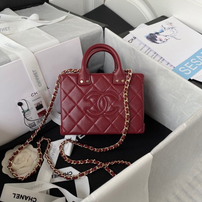 Chanel Red Make Up Bag