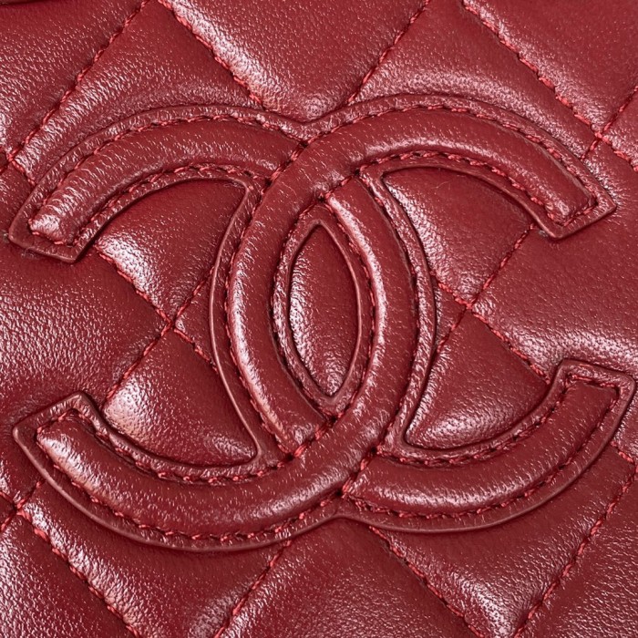 Chanel Red Make Up Bag