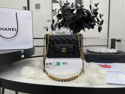 Chanel Black Chain Black Bag