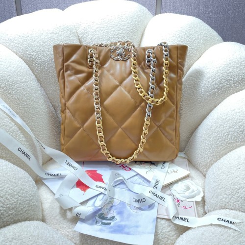 Chanel Brown Leather Tote Bag