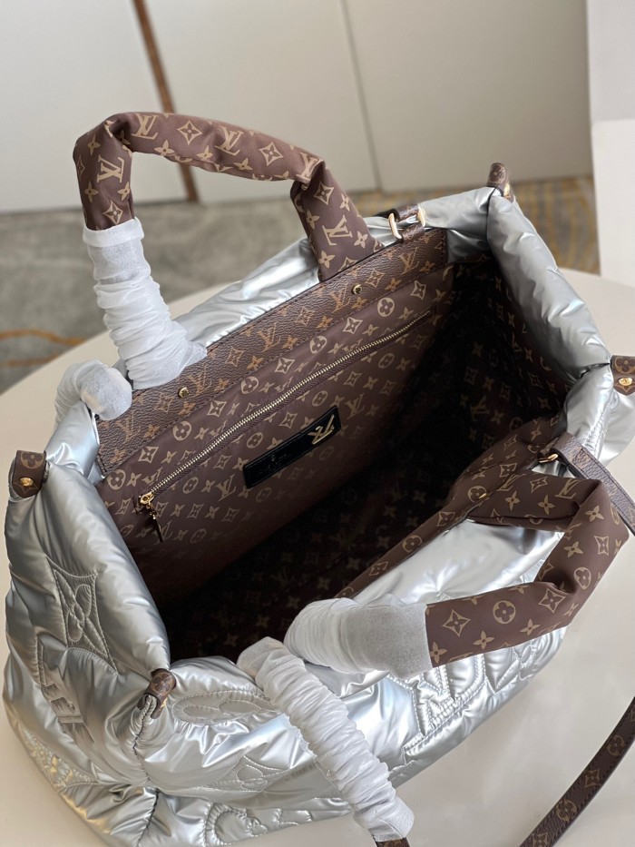 Louis Vuitton Silver Tote Bag