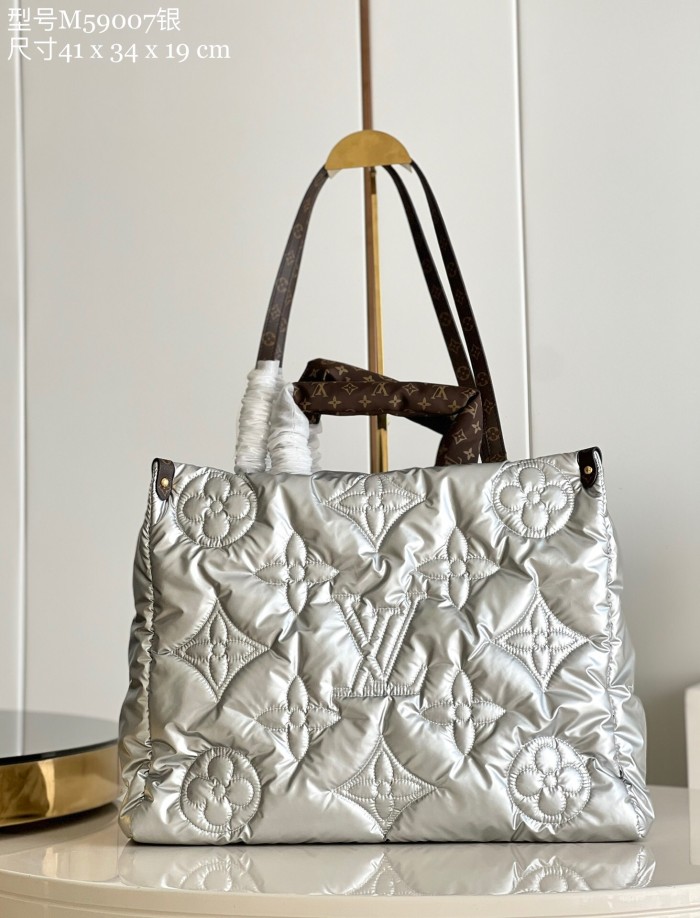 Louis Vuitton Silver Tote Bag