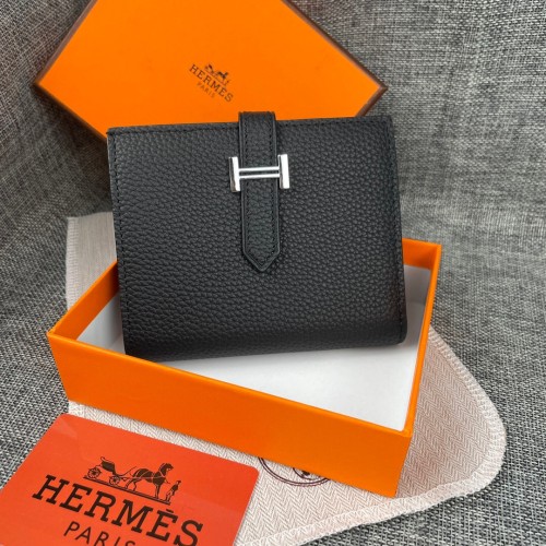 Hermes Tago Leather Short Wallet 6 Colors