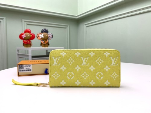 Louis Vuitton Yellow Leather Long Wallet