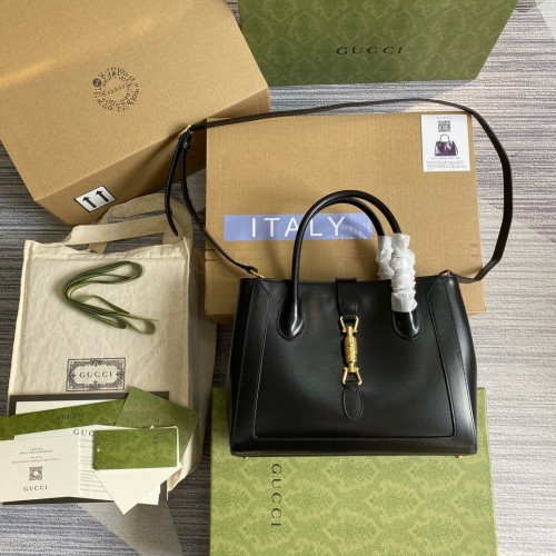 Gucci Black Leather Handbag 30 CM