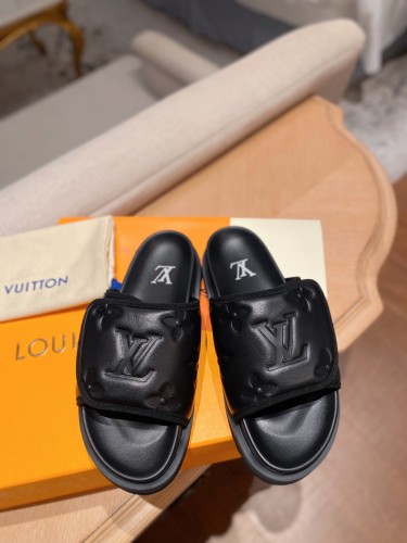 Louis Vuitton Leather Slippers