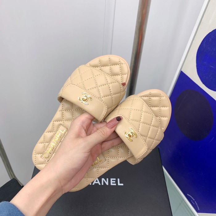 Chanel Leather Slippers