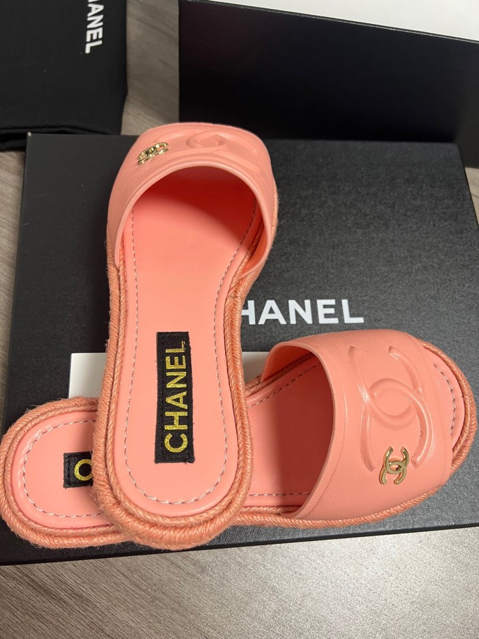Chanel Leather Slippers