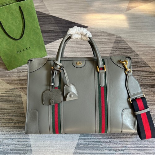 Gucci Large Gray Leather Tote Bag 40 CM