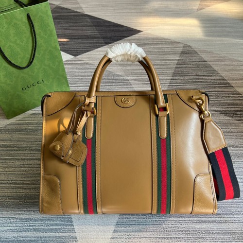Gucci Large Brown Leather Tote Bag 40 CM