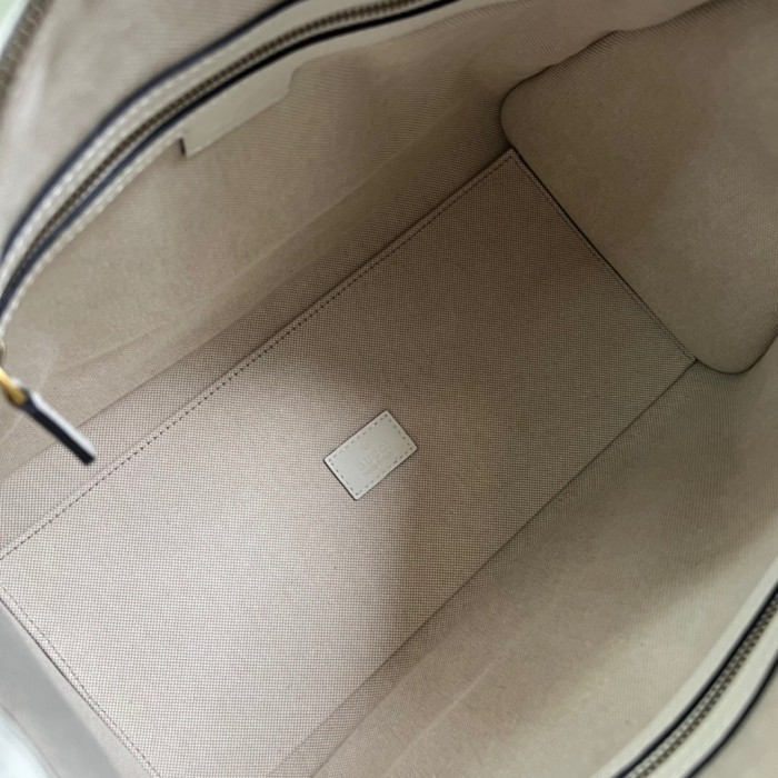 Gucci White  Large Tote Shoulder Bag 34 CM