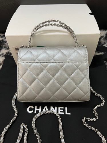 Chanel Silver Mini Handbag
