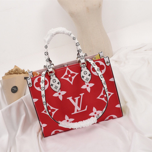 Louis Vuitton 35 41cm OnTheGo Contrast Color Designer Luxury Handbags Purses Monogram Travel Totes Bag No Box