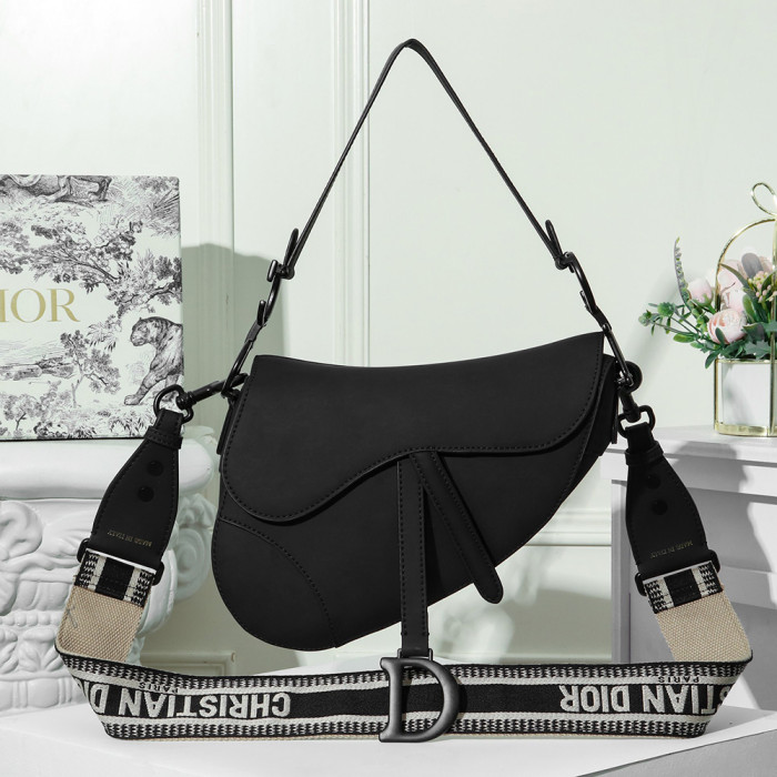 Dior 25cm Wide Shoulder Straps Grind Arenaceous Saddle bag Single Shoulder Cossbody Designer  Bags No Box