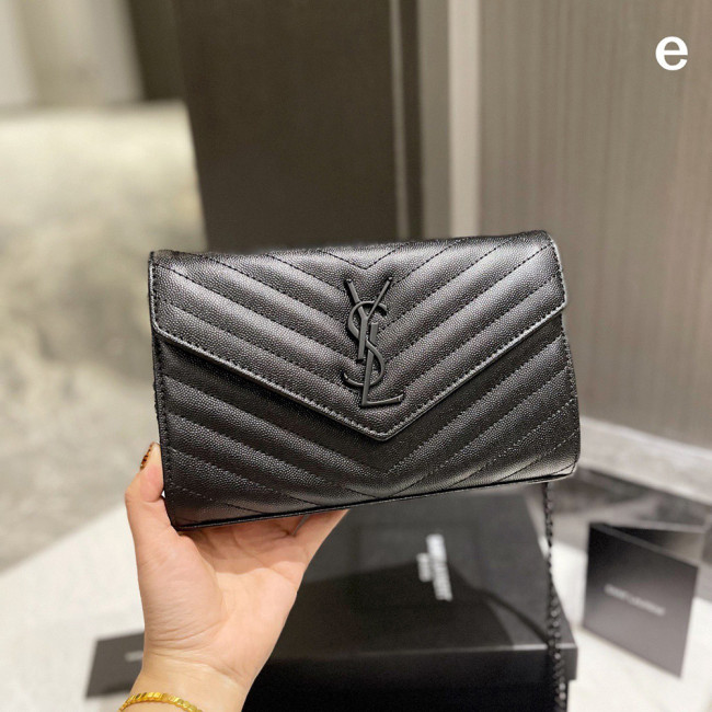 YSL 22cm LE Cassandre Envelope Bag V Shape Grain Designer Luxury Crossbody bags No Box