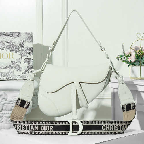 Dior 25cm Wide Shoulder Straps Grind Arenaceous Saddle bag Single Shoulder Cossbody Designer  Bags No Box