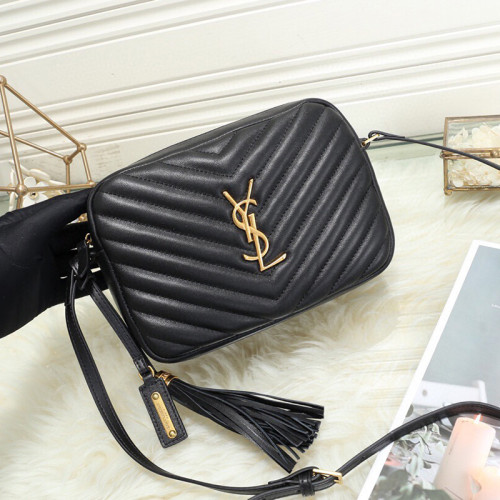 YSL 23cm classic V shape Flap camera bag sheepskin handbags tassel single shoulder designer crossbody bags Square package No Box